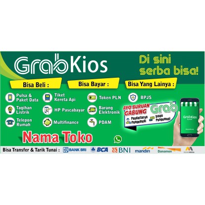 Banner Spanduk GrabKios uk. 200cm x 100cm