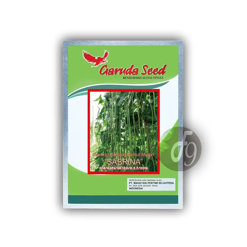 Benih Kacang Panjang Buntut Merah Sabrina Garuda Seed Kemasan Pabrik 50 Gram