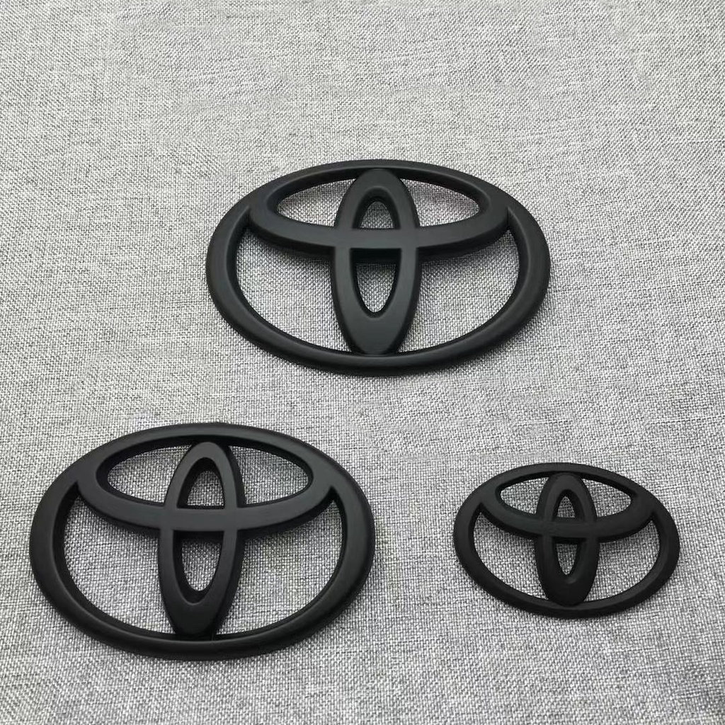 1pc Stiker Emblem Logo TOYOTA Bahan ABS Warna Hitam Matte Untuk Bagasi Mobil TOYOTA