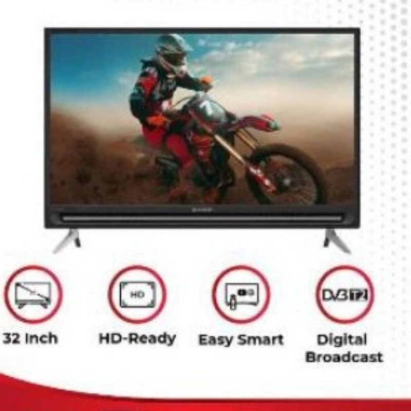 TV Sharp 32" 32 Inch Smart Android, Bluetooth