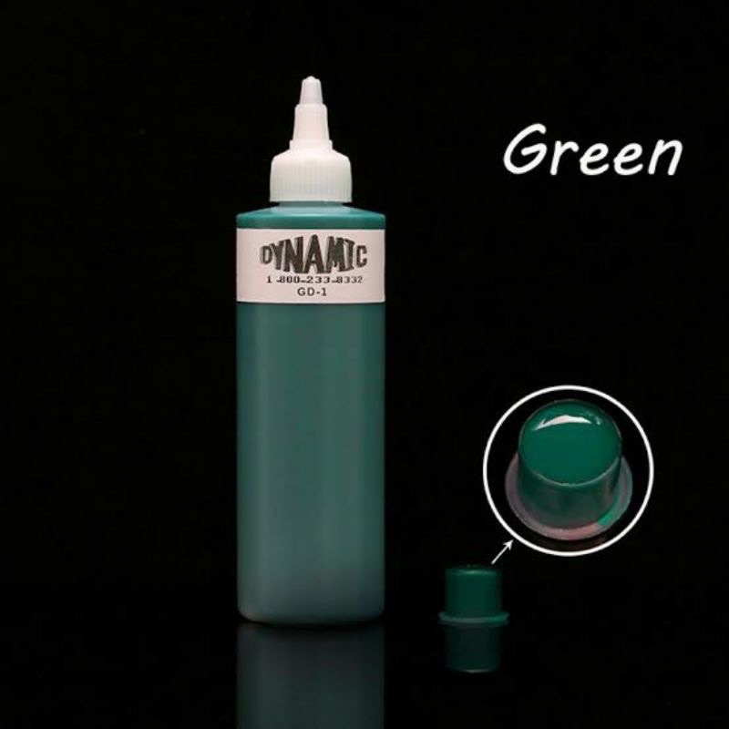 Tinta Tattoo Dynamic non original green 1oz / Tinta Tattoo Dynamic 1/2oz / Tinta Tattoo Dynamic 5ml