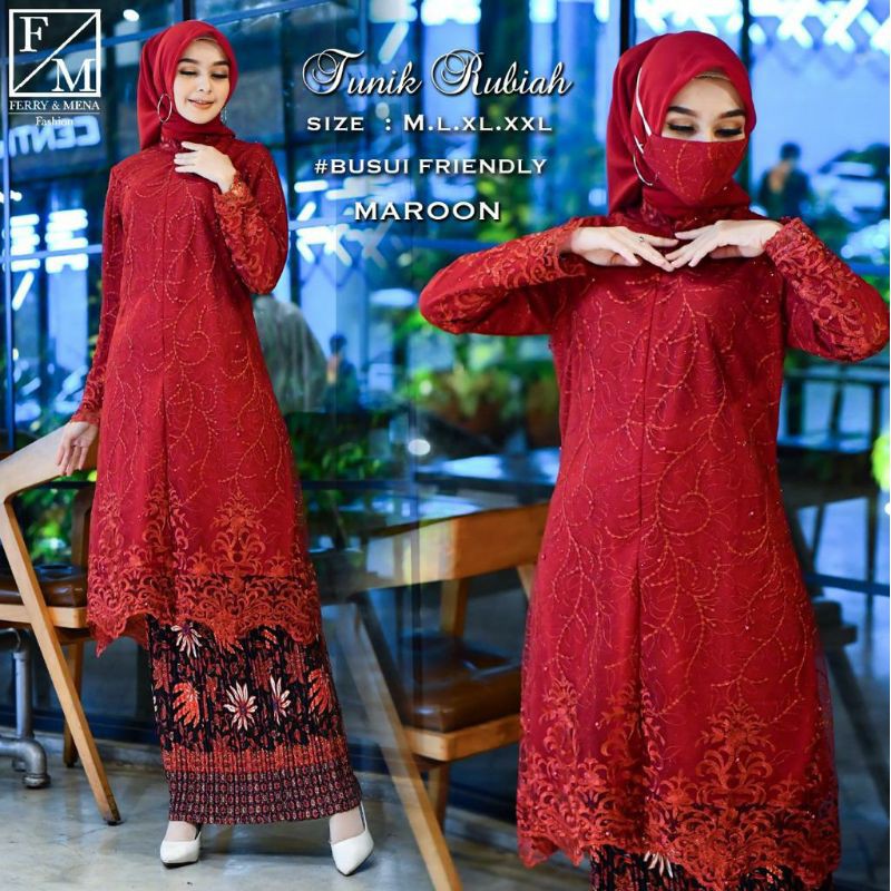 BATIK SET KEBAYA TUNIK RUBIAH