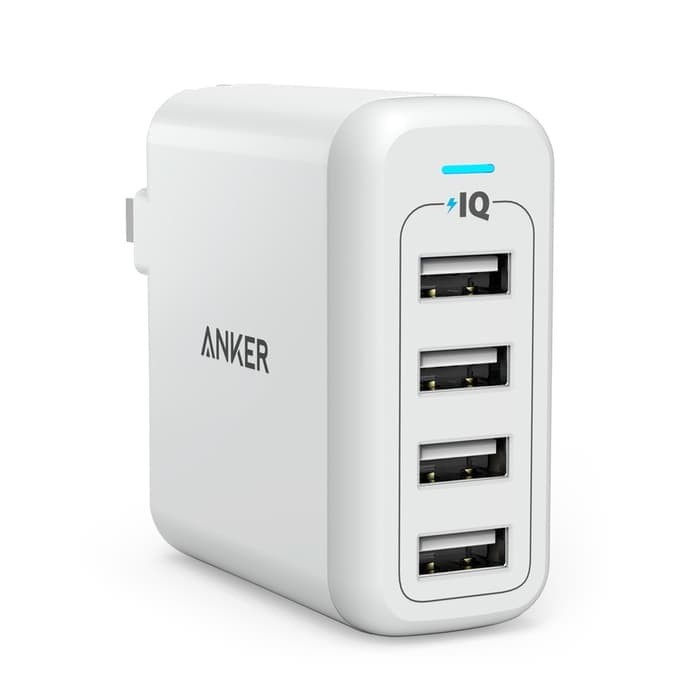 Anker PowerPort 4 40W USB Wall Charger White A2142J22