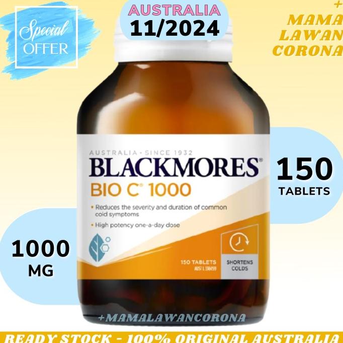 BLACKMORES BIO C 1000mg AUSTRALIA Vitamin Vit C 1000 mg 31 62 150