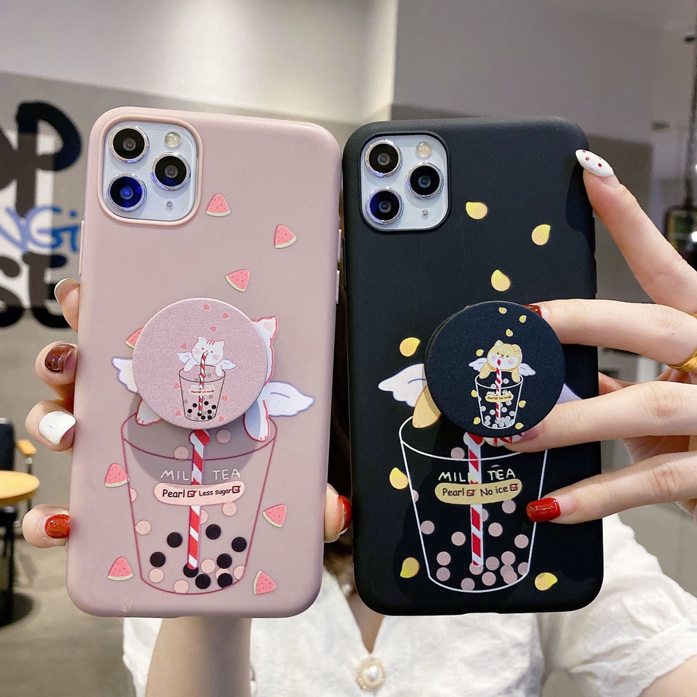 Soft Case Bahan Silikon Tpu Motif Semangka Milk Tea Mangga