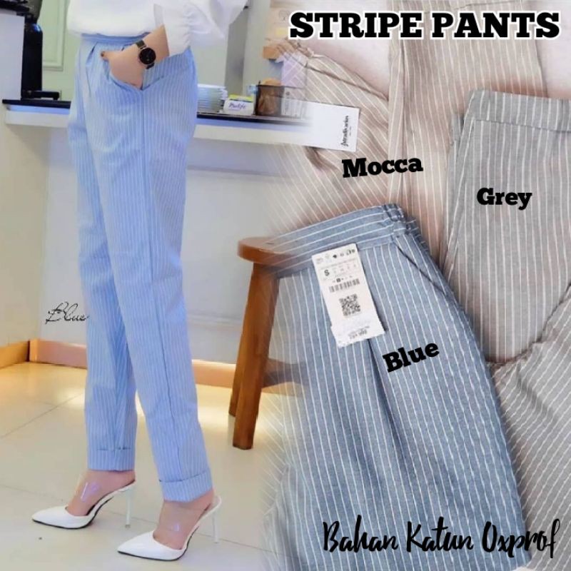 Various Pants Gresa Pants Celana Stripe Salur