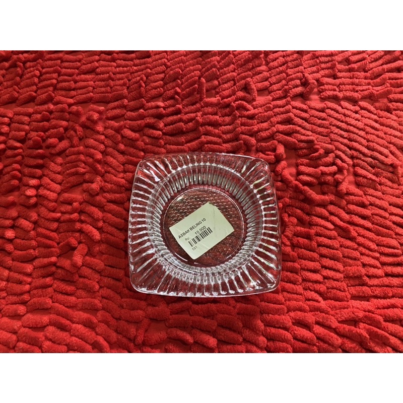 Asbak Beling Murah Ashtray Asbak Roko Kaca TEBAL Bulat Kotak
