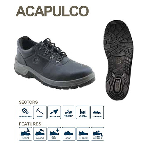Sepatu Safety Bata Industrials Acapulco Safety Shoes - Hitam