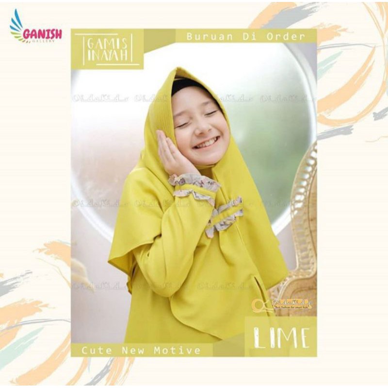 GAMIS SYARI ANAK DAN REMAJA 2-11 THN TERBARU/GAMIS INAYAH/GAMIS HIJAB SET ANAK/GAMIS ANAK MURAH ORI