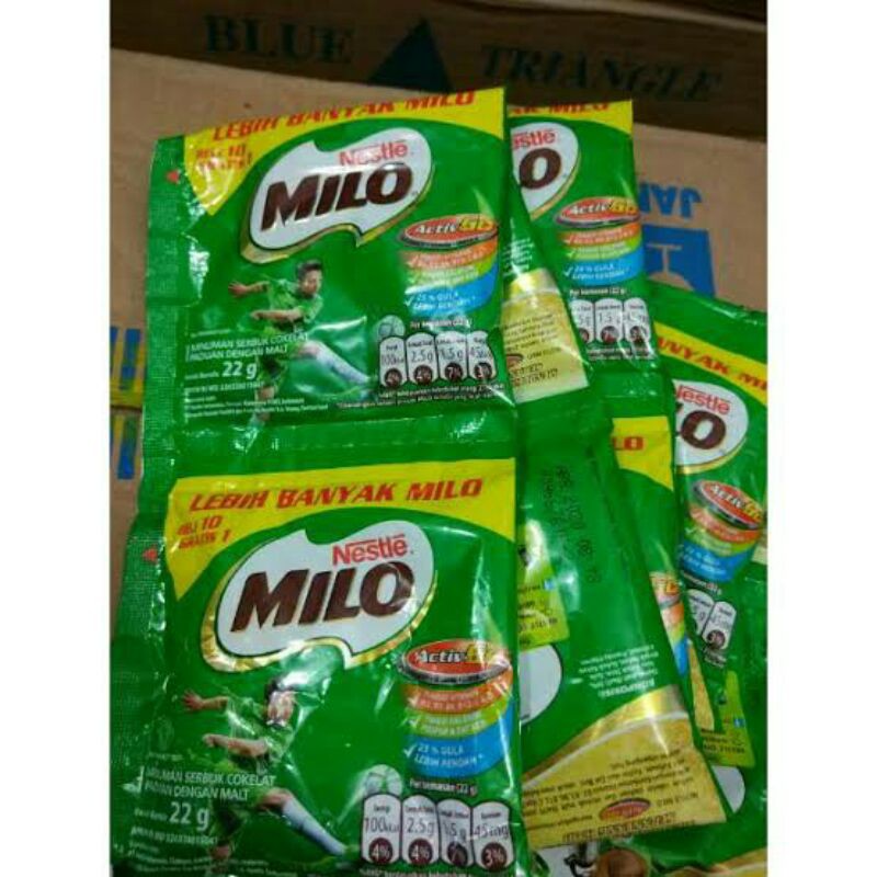 

Milo coklat susu nestle aktif minuman nutrisi renceng 10+1saset