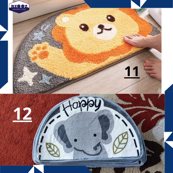 Keset bulu Rainbow karakter imut Anti Slip