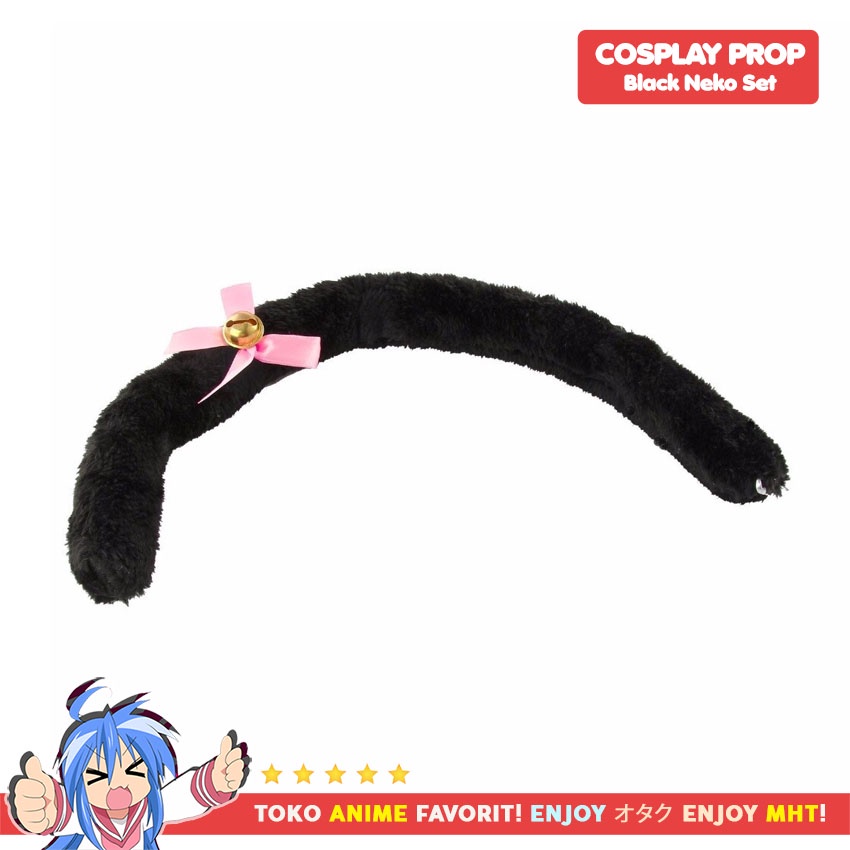 Black Neko Cat Set Cosplay Property Paw Jepit Hairpin Tail Choker