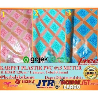  JUAL  KARPET PLASTIK PVC 1 ROLL 15 METER UNTUK ALAS  MEJA  