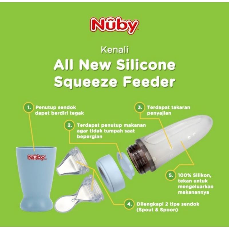 Nuby All Silicone Squeeze Feeder/Alat Makan Bayi Nuby