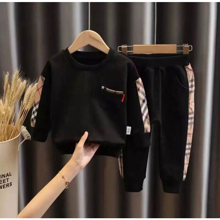 PROMO-SETELAN ANAK SETELAN SWEATER ANAK SWEATER ANAK UMUR 1-5 TAHUN SWEATER BURBRIE SETELAN ANAK LAKI LAKI BAJU ANAK TRENDY BAJU ANAK KEKINIAN BAJU ANAK IMPORT BISA PILIH WARNA HARGA GROSIR