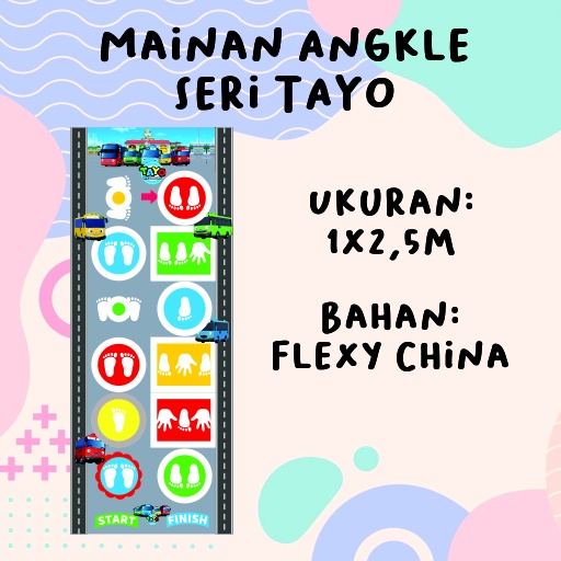 Mainan Edukasi | Playmate Kaki Tangan | GAME KAKI TANGAN 1X2,5 M