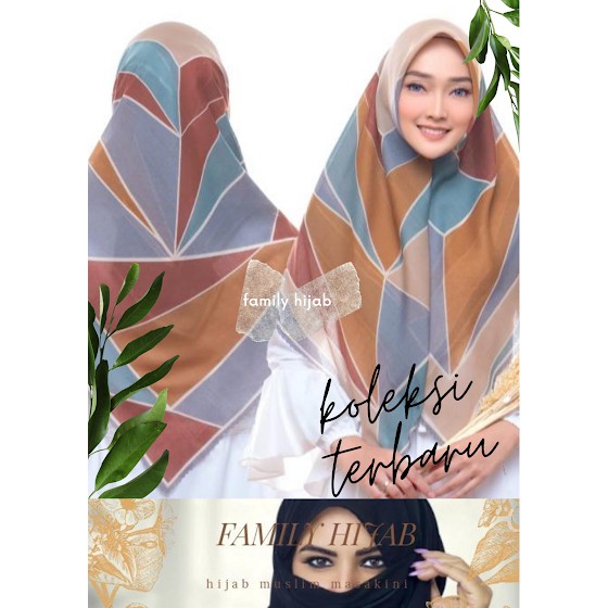 hijab segi empat Alnaar garis motif terbaru jilbab kerudung