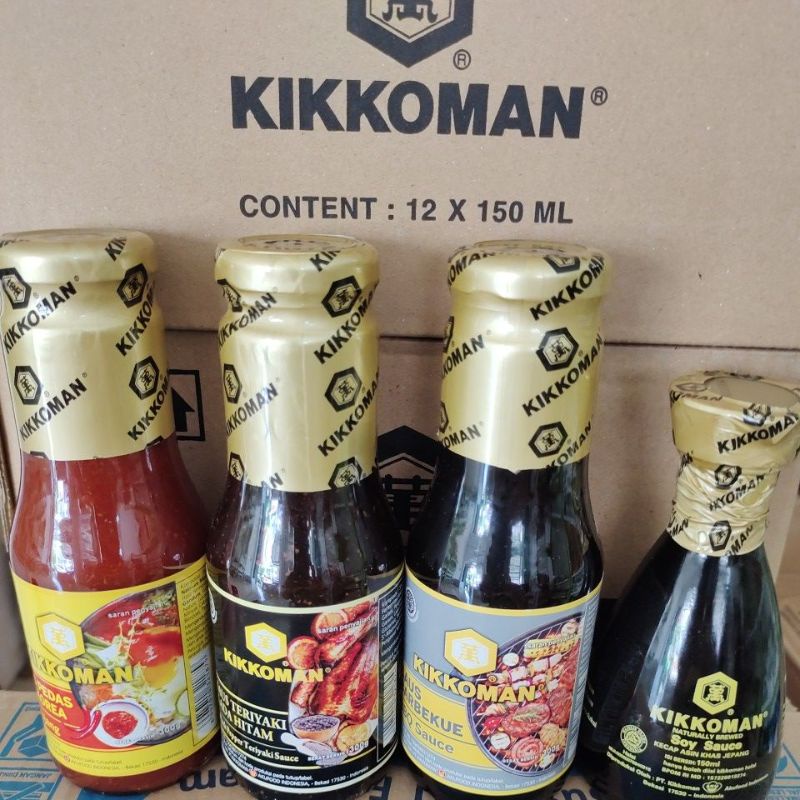 

Kikkoman teriyaki sauce ,soy sauce, bbq sauce, gochujang