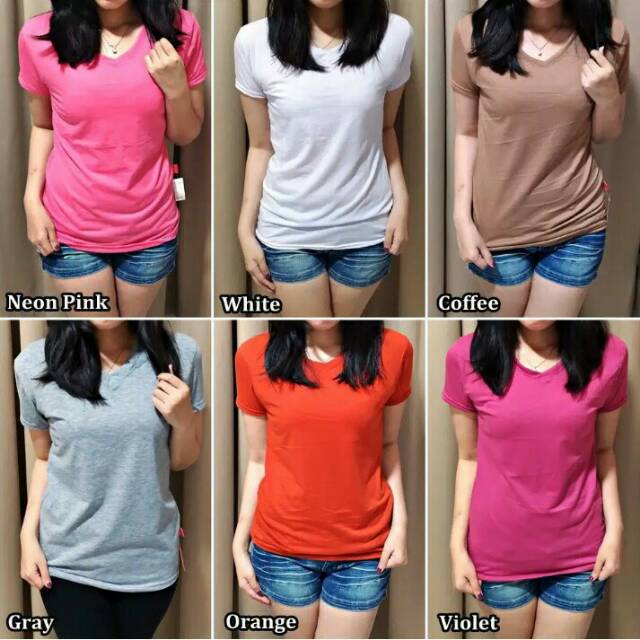 Oblong pendek/ Kaos Pdk  V.neck