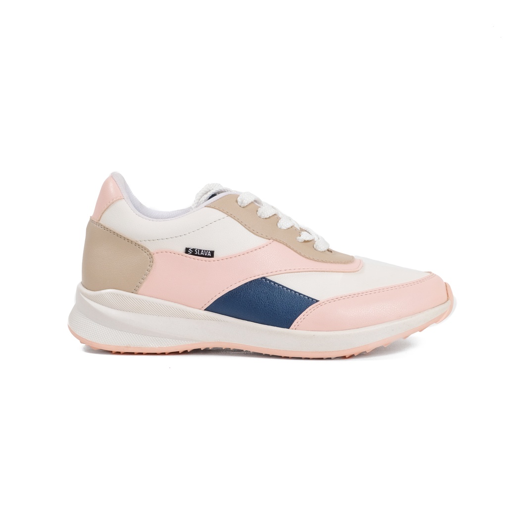 SLAVA – Yuma White Sepatu Sneakers Wanita - Original Footwear-Latte