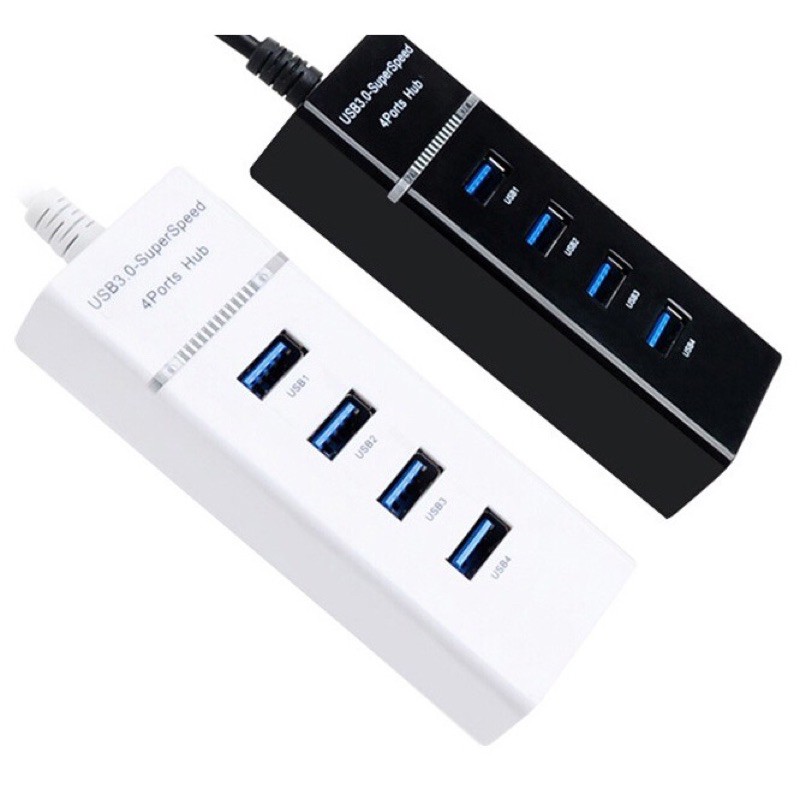 High Speed 4 Ports USB HUB 3.0 Adapter 5Gbps for Laptop PC / Notebook / Computer - 303 - Black