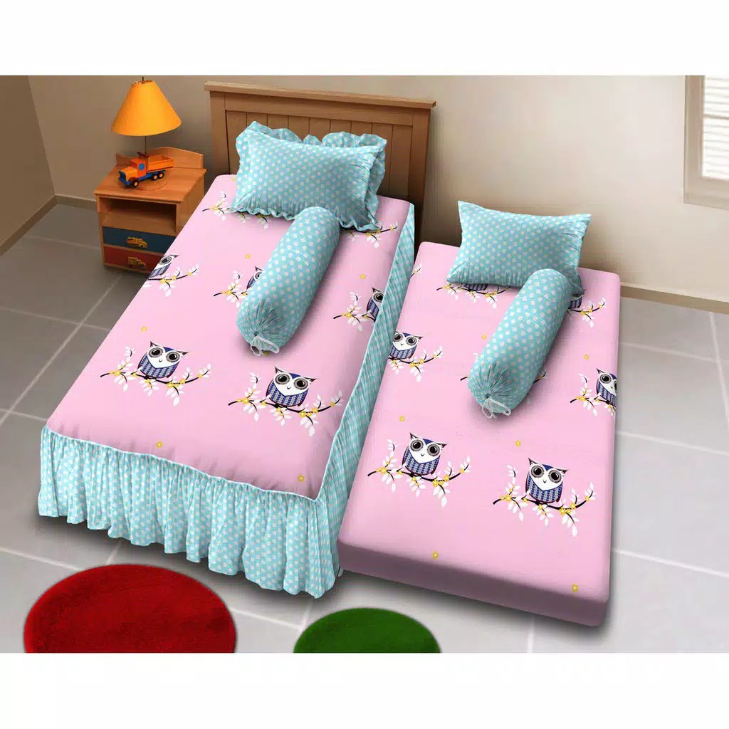 Murah Sprei Sorong Rumbai / flat (2 in 1) Kintakun Uk 120 Owl