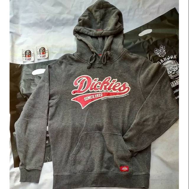 Hoodie Dickies Original Abu-abu Gelap