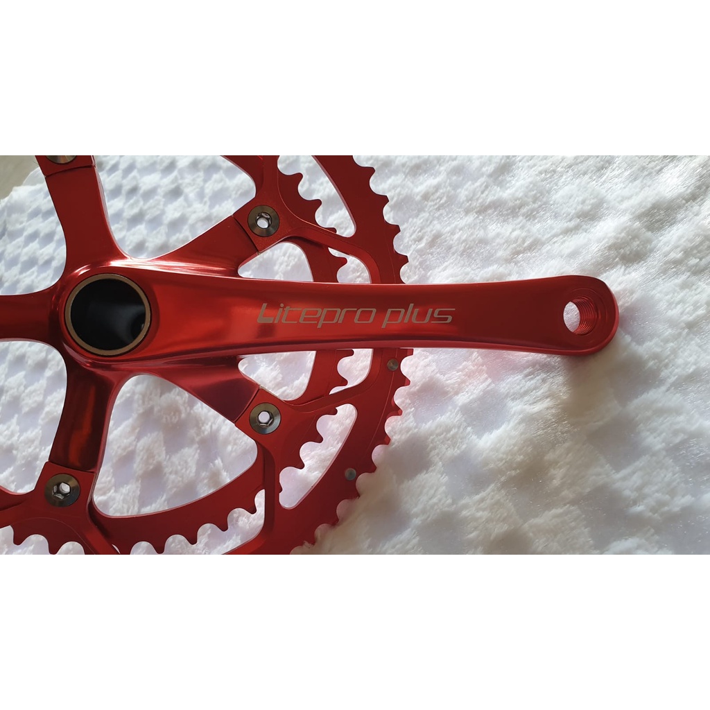 crankset double GT half5 44 56 44t 56t crank set arm chainring litepro