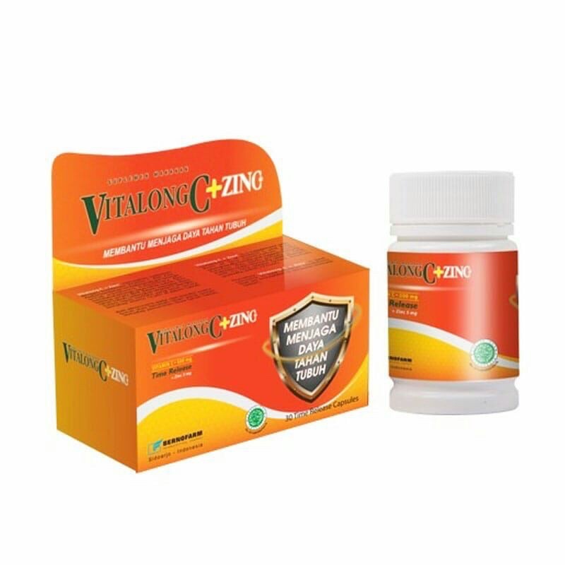 Vitalong C + Zinc / Vitalong C Vitamin C Teknologi Time Release Daya Tahan Tubuh - isi 30 tablet