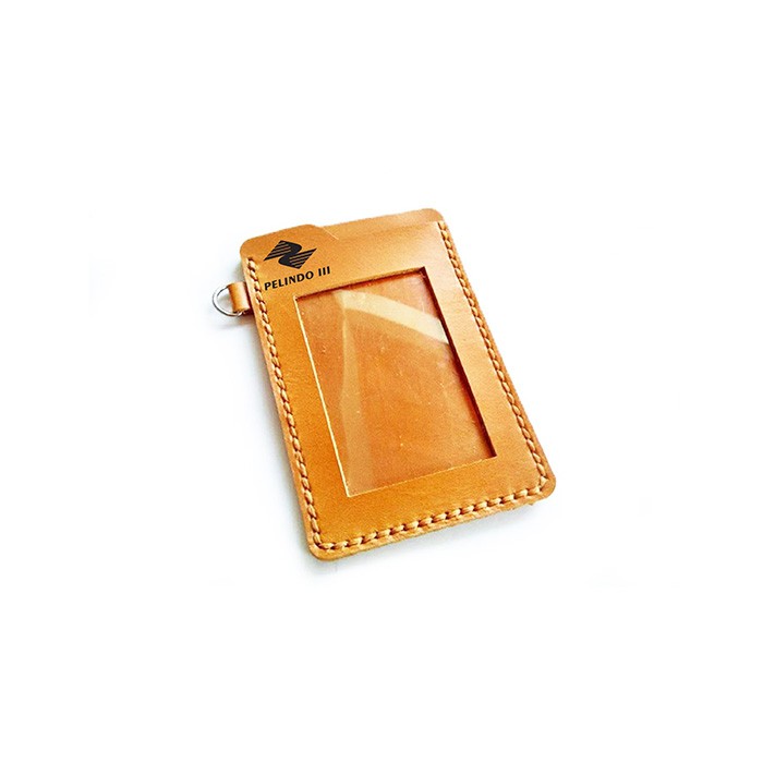 

Name Tag Id Kulit Asli Warna Tan Logo Pelindo III - Tempat Id Card. Gantungan Id Card -