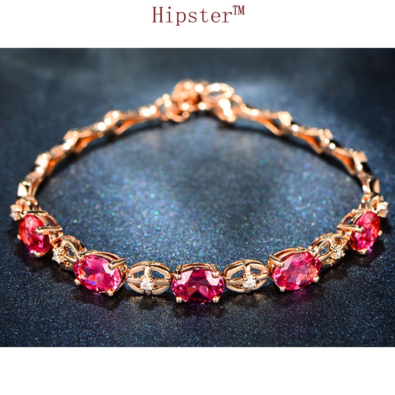 Graceful Personality Natural Fashion Crystal Vintage Rose Gold Bracelet