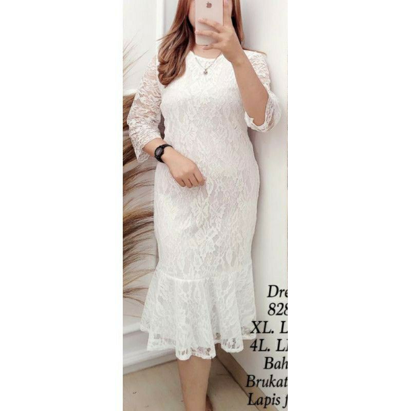 Dress brokat import/model duyung