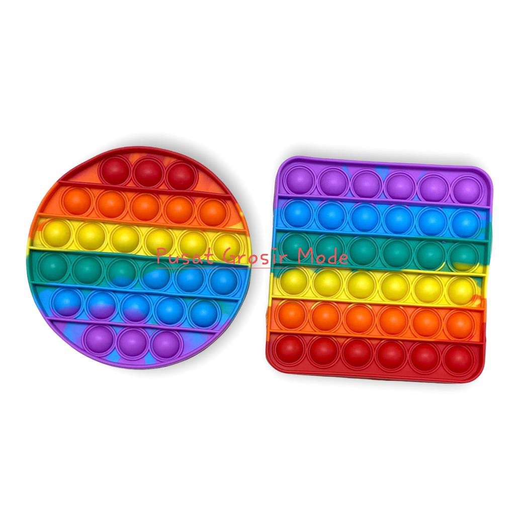 Pop It Mainan Popit Kotak Square Mainan Silikon Pencet Push Fidget Toy PGM P61