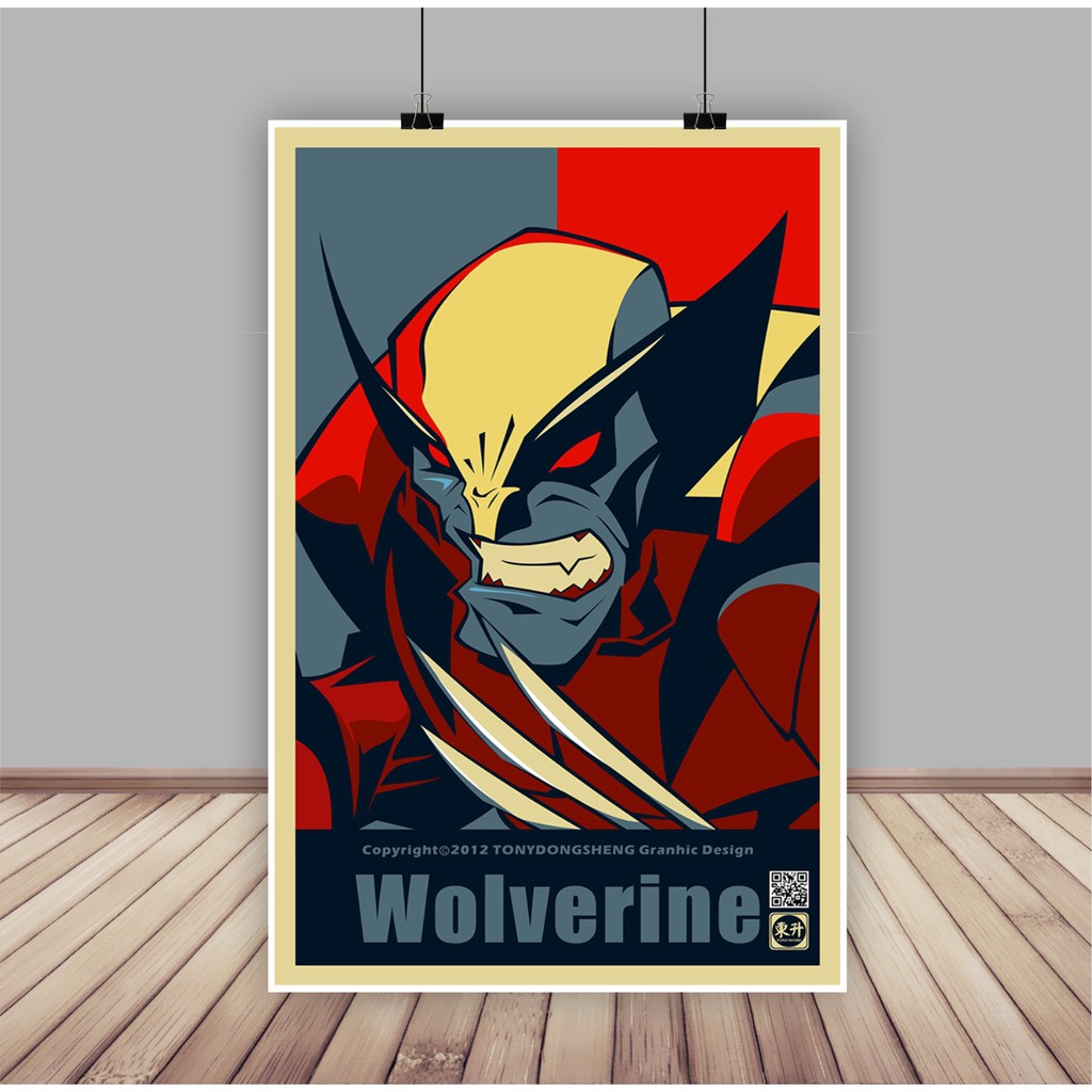 Poster Retro Minimalis superhero