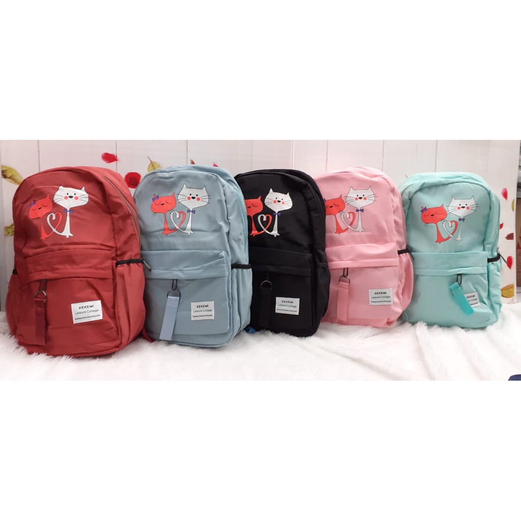 Tas Ransel Backpack - Kucing Cat Love
