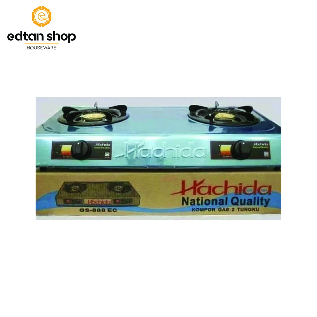 Kompor Gas 2 tungku Hachida GS-888EC kompor gas 2 tungku body full stainless