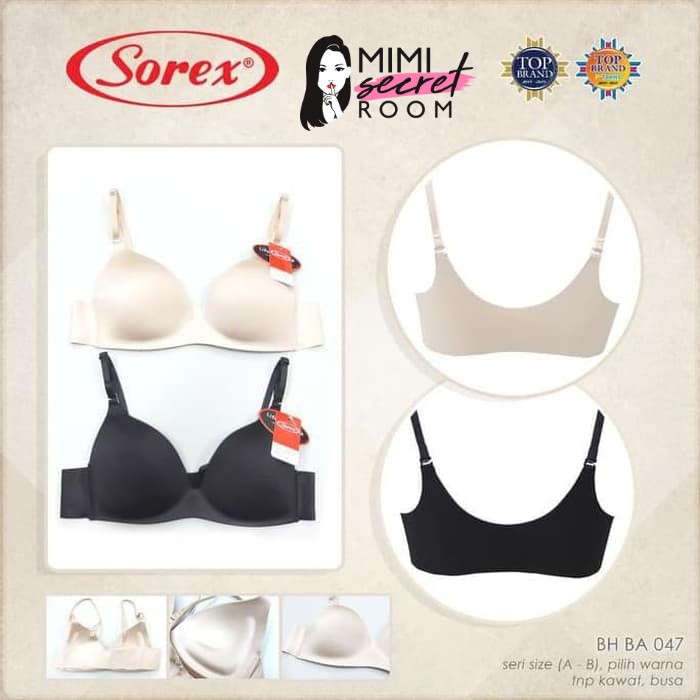 ❤ MIMI ❤ Sorex Bra Fashion Lifestyle Pesta Seamless Tanpa Kait Tanpa kawat Busa Push Up BA 047