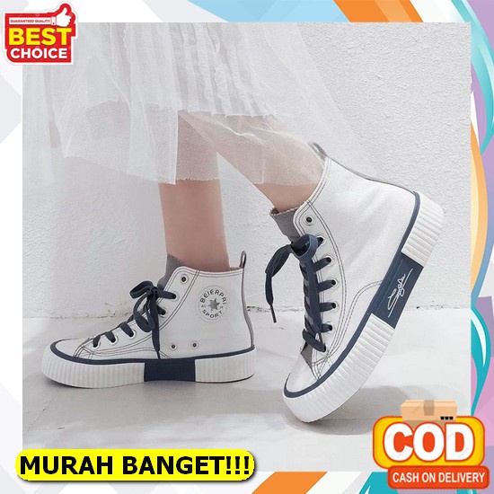 Sneakers Wanwo Putih Polos / Sneakers Wanita Putih Polos / Sneakers Putih Polos Murah Nb072 Sepatu S