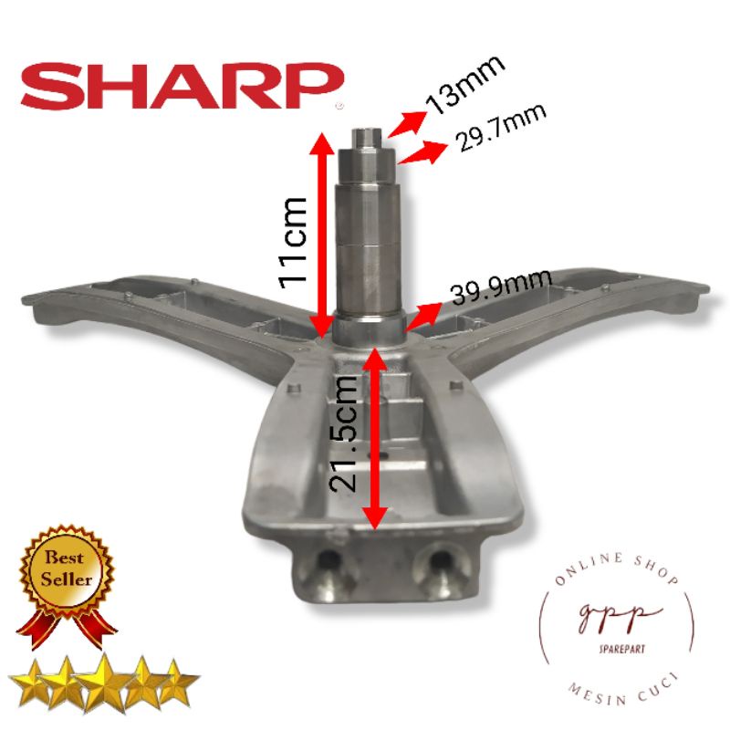 Spider Segitiga Baling Baling Mesin Cuci Sharp ES-FL1290G esfl 1290g