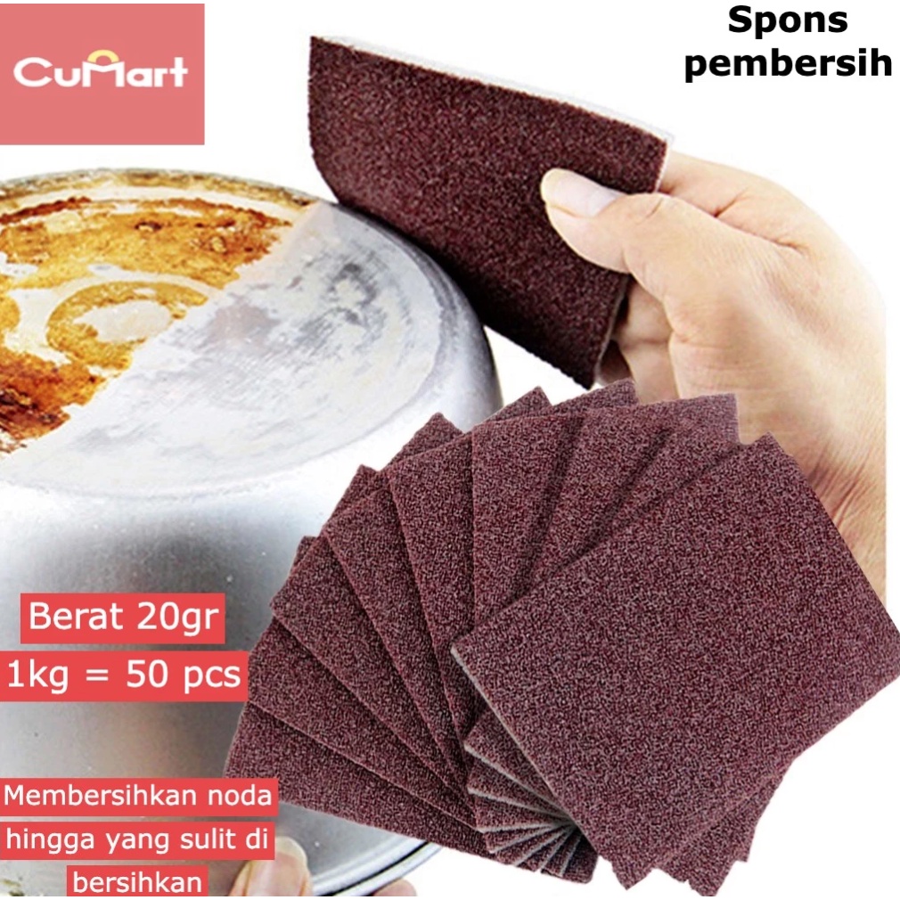 spons carborundum nano emery pembersih peralatan dapur/kamar mandi