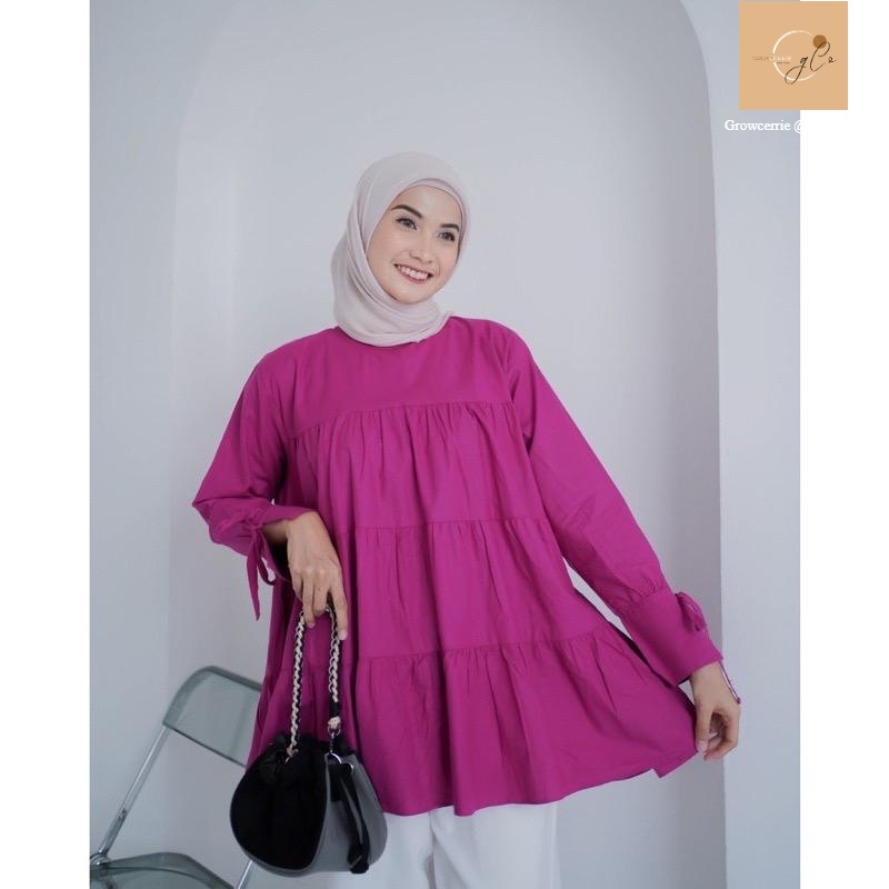 DEKA BLOUSE PREMIUM BAHAN RAYON PREMIUM ADEM ATASAN KEMEJA NGANTOR KULIAH DAN OOTD XL TERBARU WARNA 