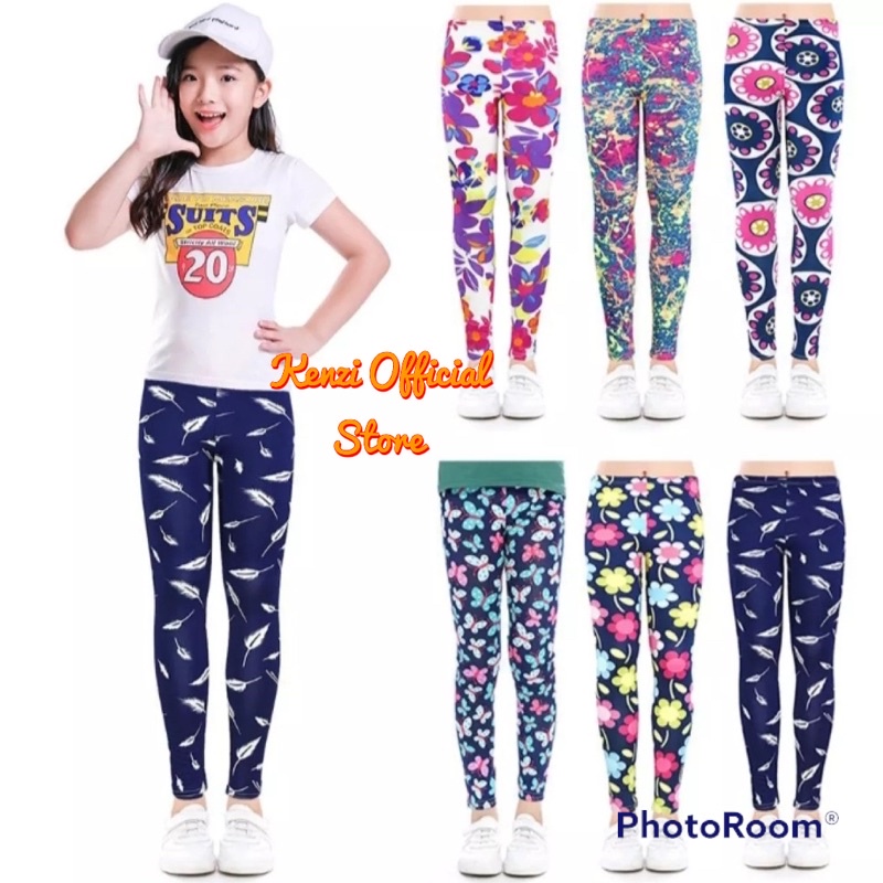 Legging Leging Motif Anak Perempuan XS-XXXL Usia 0-13th Bahan Import Premium