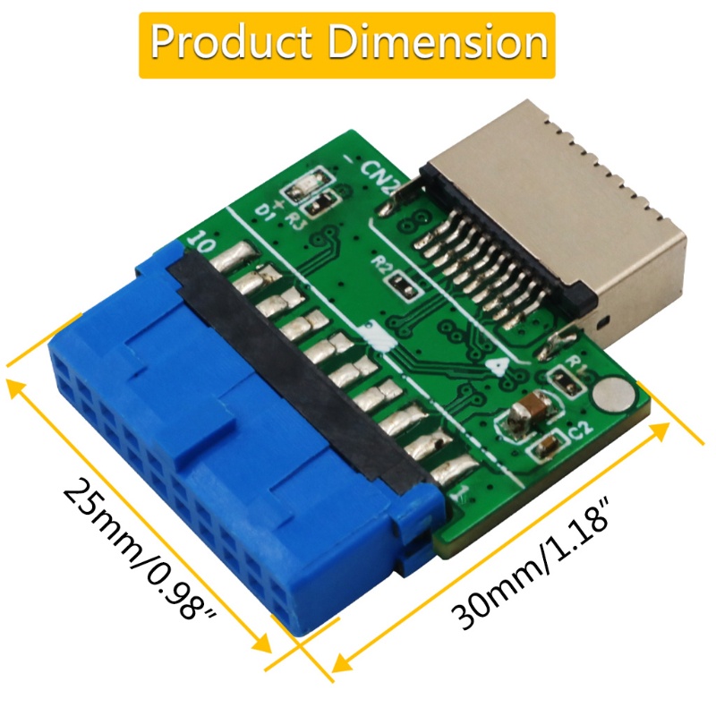 Btsg PC Internal Motherboard USB 3.0 IDC 20pin Ke Tipe E Female Adapter Converter