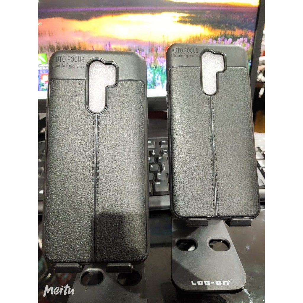 Auto Fokus Redmi 9 6.53 inchi Leather Soft Case REDMI 9 AUTOFOCUS Motif Kulit Jeruk