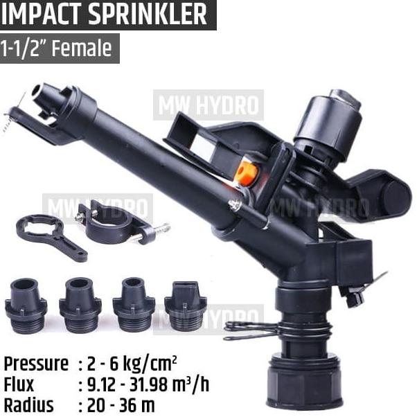 Impact / Impulse Sprinkler, Big Rain Gun, 1-1/2" / 1.5 Inch