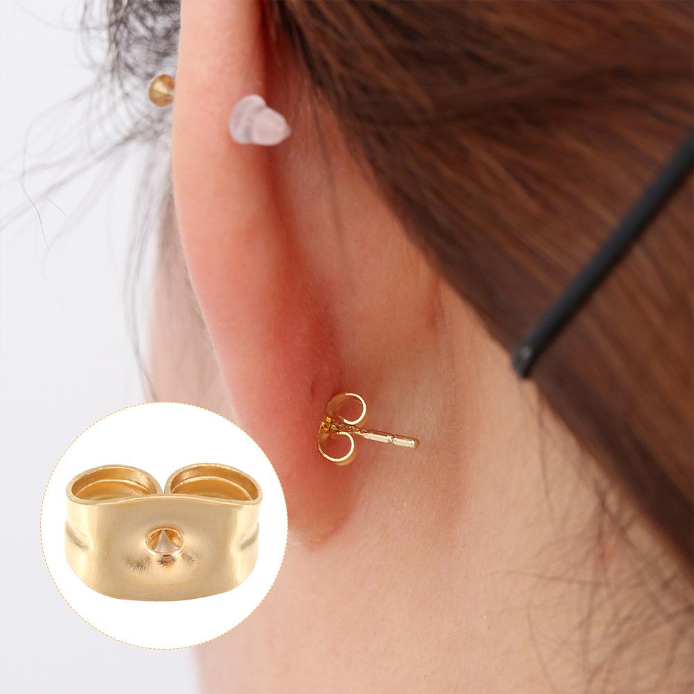 R-flower Earring Backs Stainless Steel Alat Membuat Perhiasan Aksesoris Perhiasan Klip Kupu-Kupu Ear Studs