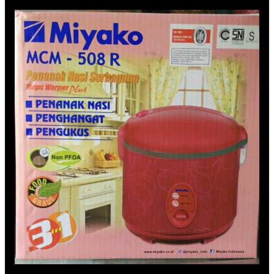 FLASH SALE MAGIC COM / PENANAK NASI MIYAKO 1.8L MCM 508 R