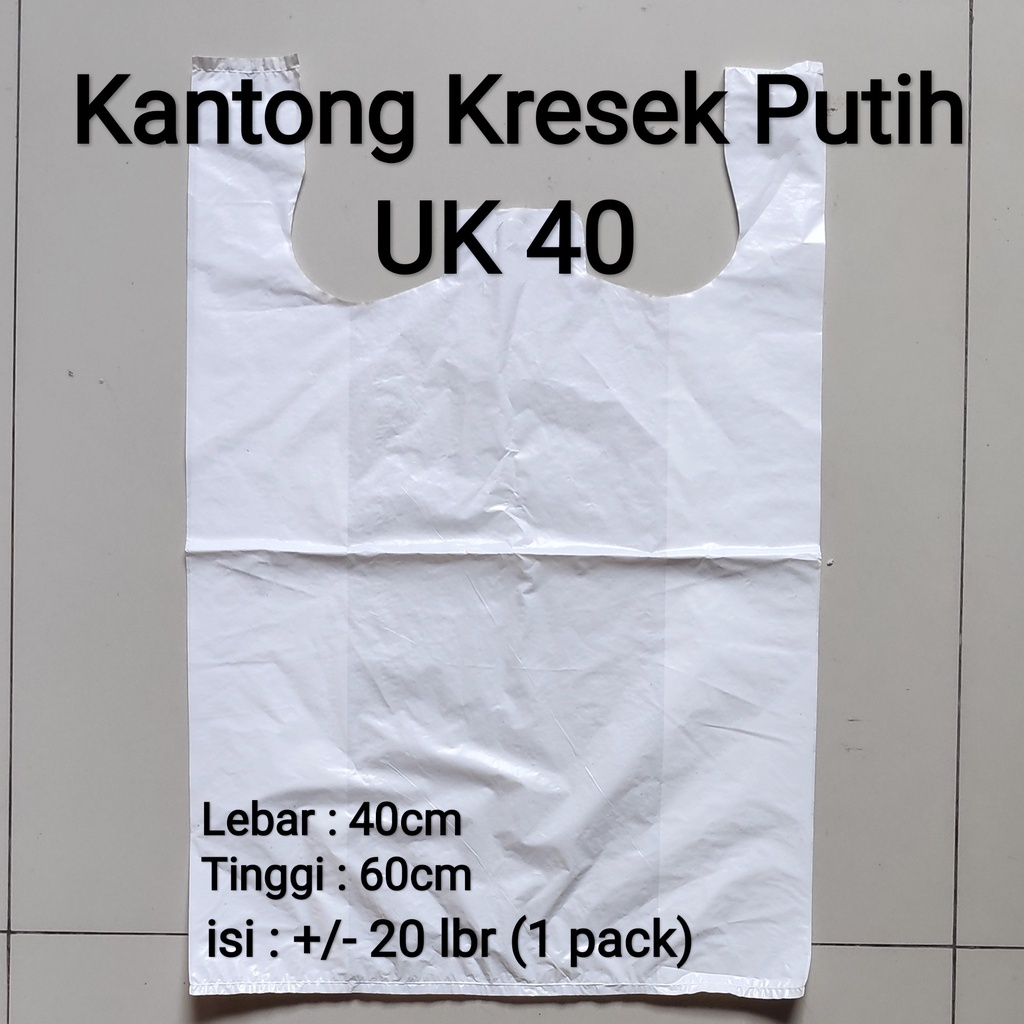 Khusus GoSend | Kantong Kresek Putih (Uk 17-24-28-35-40-50) , Plastik Kresek, Plastik Jingjing