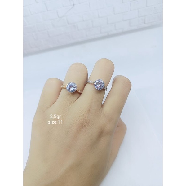 CINCIN PERAK ASLI SILVER 925 LAPIS EMAS/CINCIN SOLITAIRE(DESI)+MP SAMPING/ASLI SILVER/CINCIN FASHION TERBARU