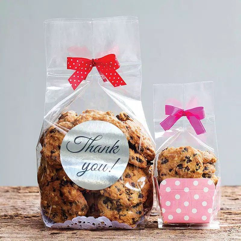 

Label Sticker Thank You Silver Black Segel Kemasan Packaging Sealer Seal kantong kue Baking Tools